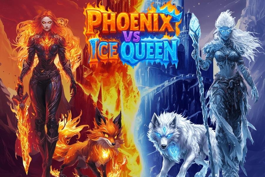 Phoenix vs Ice Queen slot by HeronBYTE
