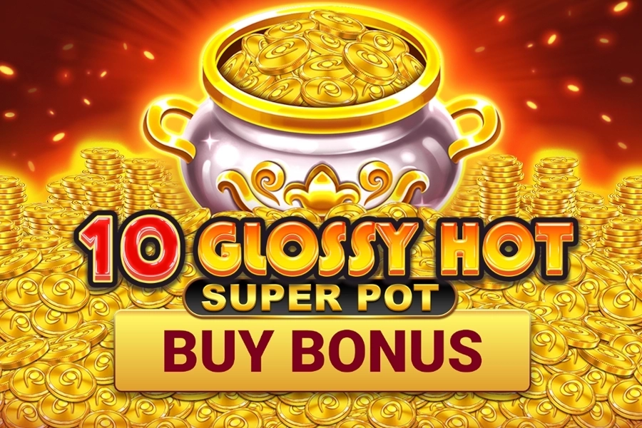 10 Glossy Hot Super Pot slot by Amusnet
