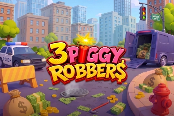 3 Piggy Robbers slot by GameBeat
