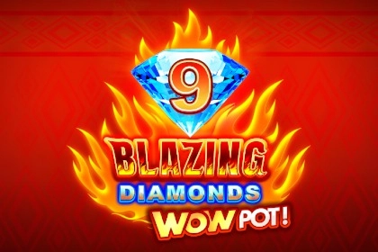 9 Blazing Diamonds WOWPOT! slot by SpinPlay Games