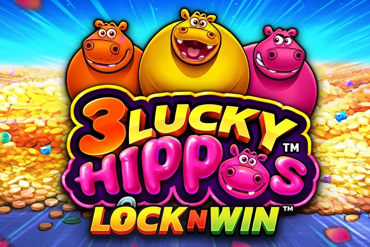 3 Lucky Hippos slot by PearFiction
