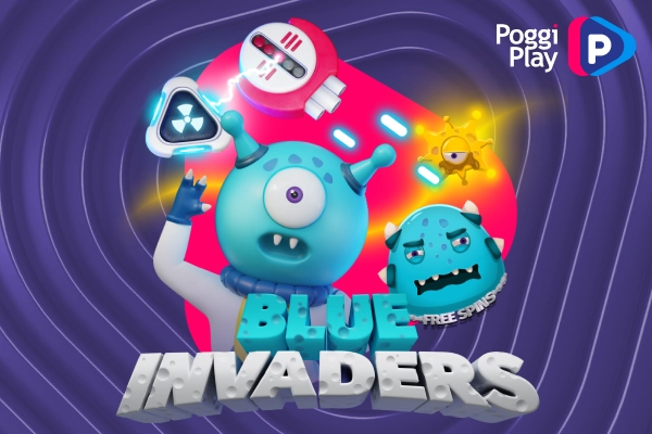 Blue Invaders slot by PoggiPlay - 96.09% RTP