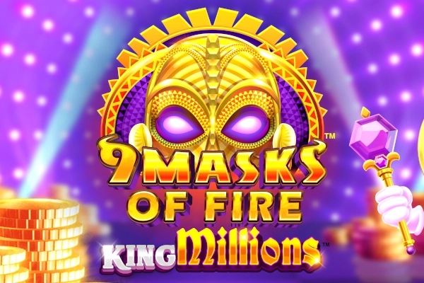 9 Masks of Fire King Millions slot by Gameburger Studios - 96.24% RTP