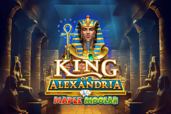King of Alexandria Maple Moolah slot by Neon Valley Studios