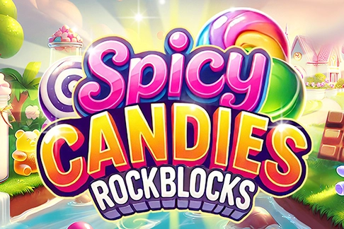 Spicy Candies Rockblocks slot by Mascot Gaming - 95.13% RTP