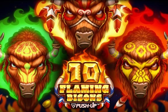 10 Flaming Bisons slot by Push Gaming - 96.26% RTP