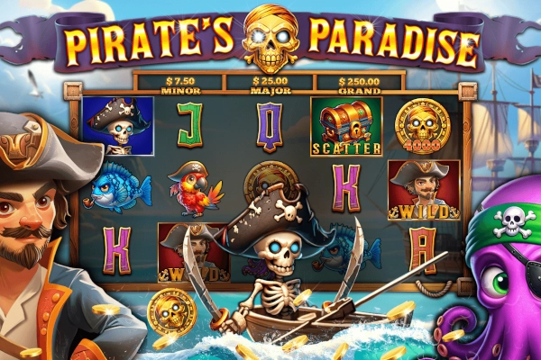 Pirate's Paradise slot by HeronBYTE - 96.22% RTP