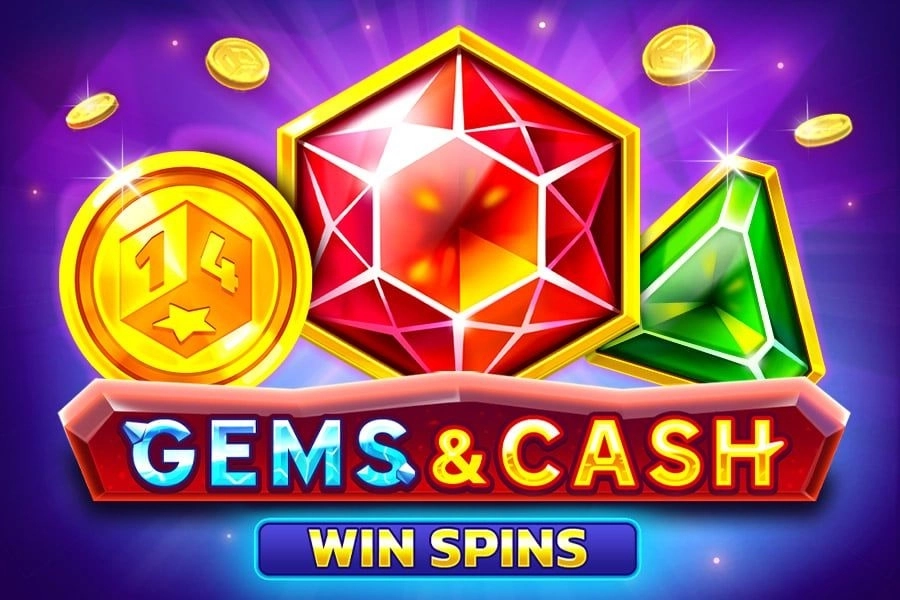 Gems & Cash Win Spins slot by 1spin4win - 97.3% RTP