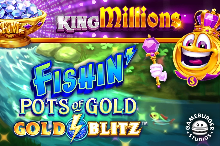 Fishin' Pots of Gold: Gold Blitz King Millions slot by Gameburger Studios - 86% RTP