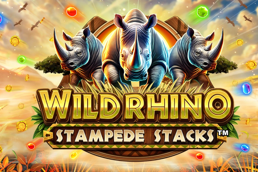 Wild Rhino Stampede Stacks slot by Infinity Dragon Studios