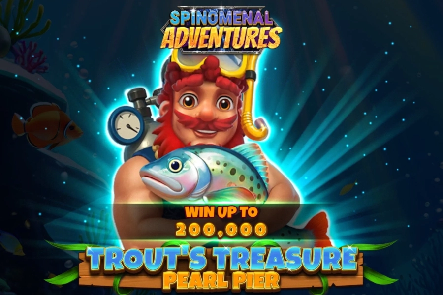 Trout's Treasure - Pearl Pier slot by Spinomenal