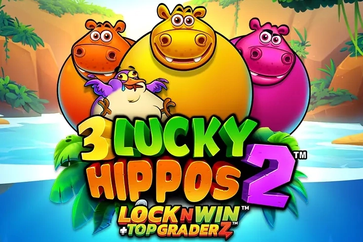 3 Lucky Hippos 2 slot by PearFiction