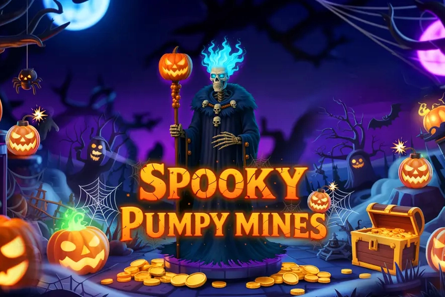 Spooky Pumpy Mines slot by GameTimeTec